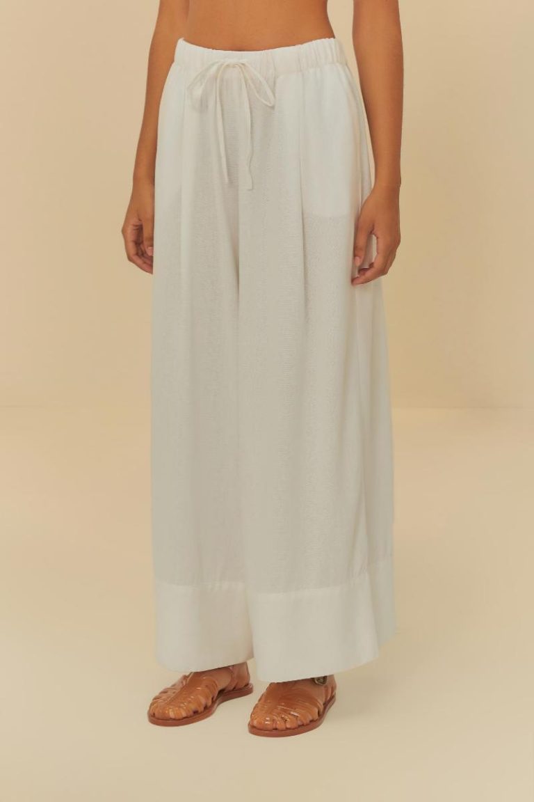 calca linho farm ref:337664 OFF WHITE