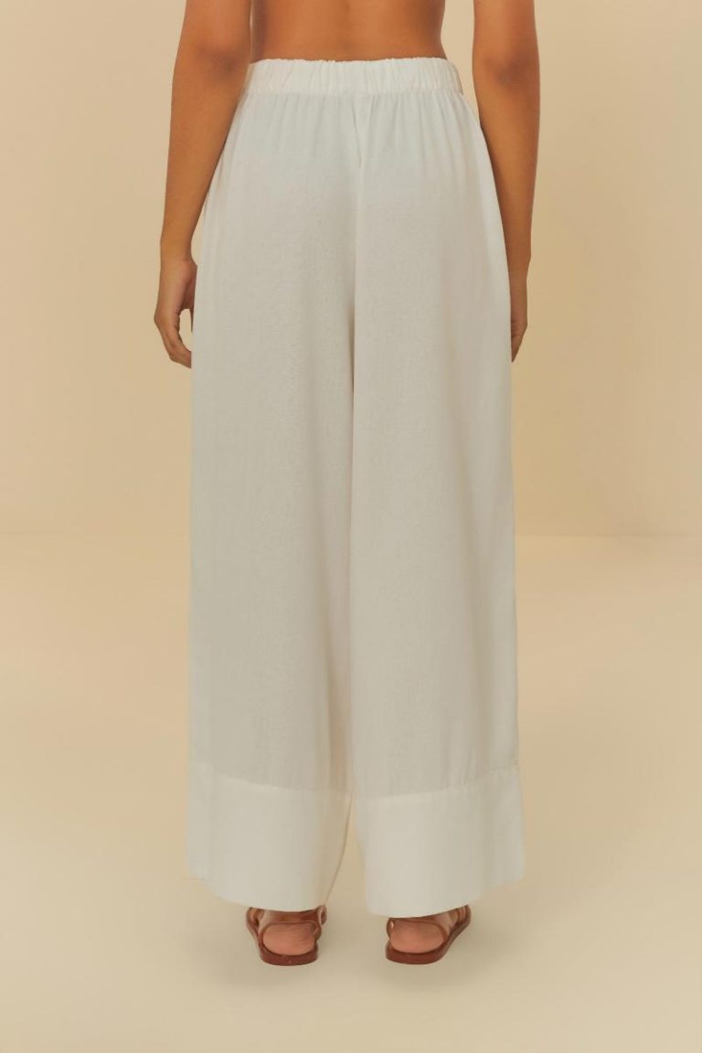 calca linho farm ref:337664 OFF WHITE