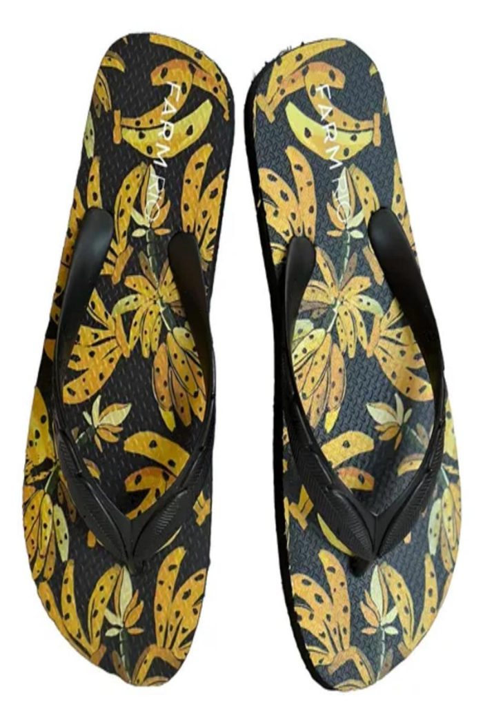chinelo tira fem. farm bananada j100880021 PRETO-AMARELO