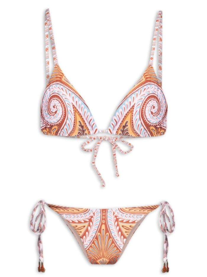 biquini lacinho farm catalina 338562 ROSE-AMARELO-MARROM