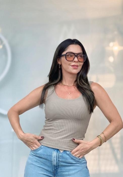 blusa regata acaju básica mn885 BEGE